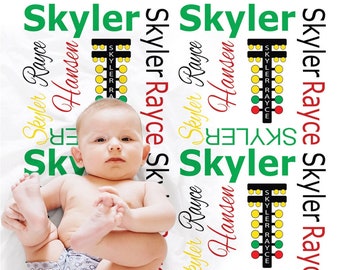 Racing blanket with race tree, Drag Racing Christmas Tree Blanket, boy blanket, dragster baby blanket, racing name blanket, blanket