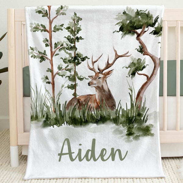 Deer Baby Blanket Etsy