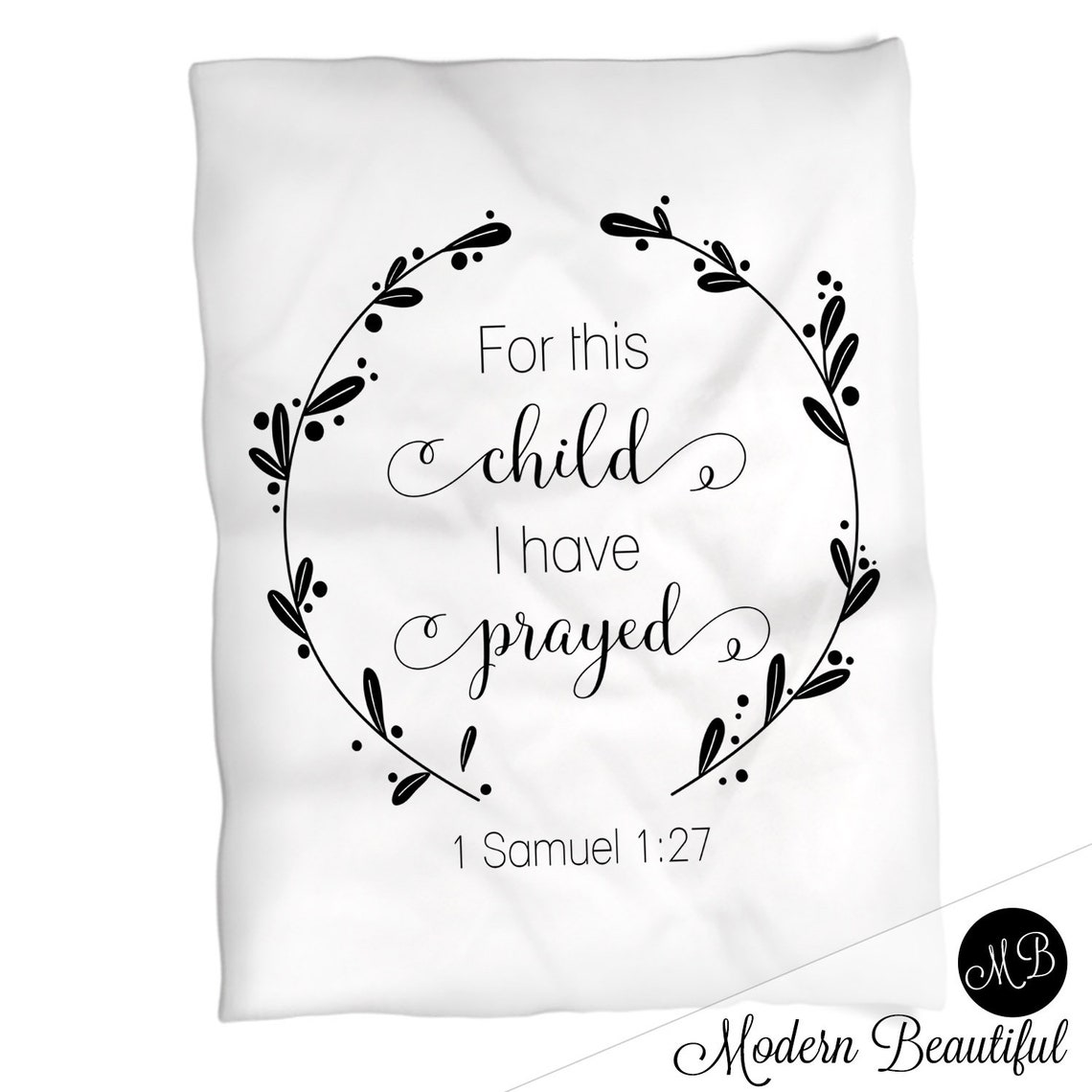 Bible Verse Baby Blanket for This Child I Have Prayed Baby Etsy