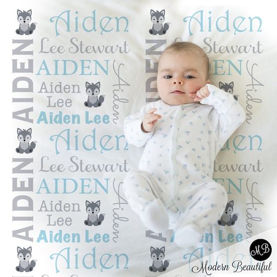 baby boy name blanket