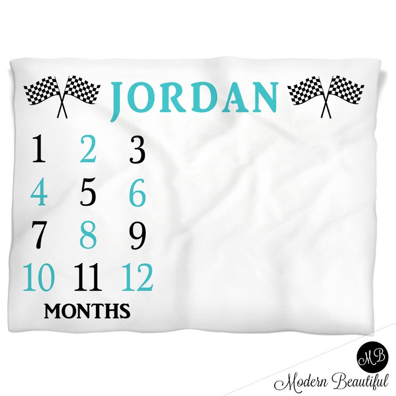 Racing Flag Milestone Photo Baby Blanket Drag Racing Baby Etsy