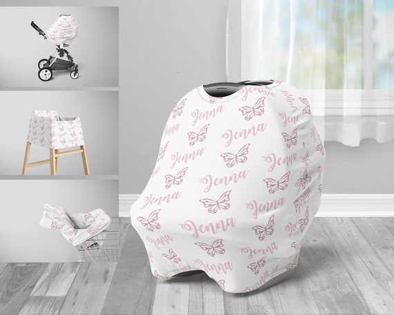 Personalized Nursing Cover Nursing Cover Name Pattern Car Seat Cover Personalized Car Seat Cover Butterfly Baby Car Seat Cover