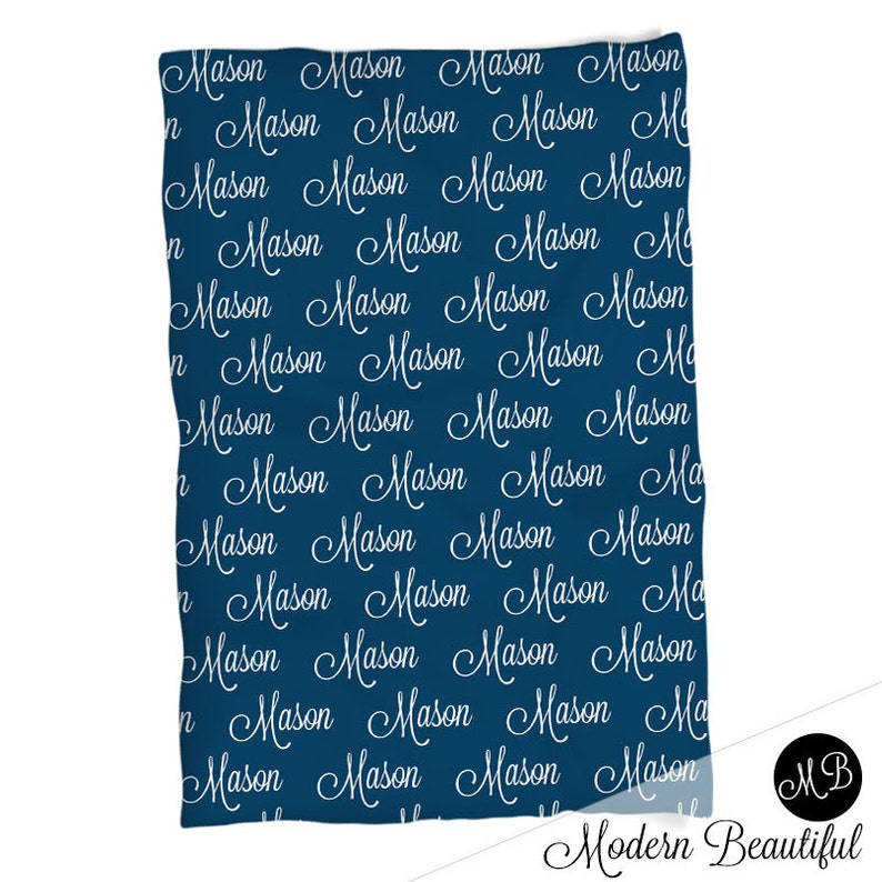 Baby boy name swaddle blanket personalized blanket name Etsy