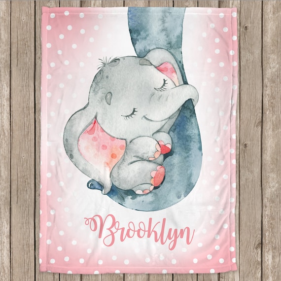 personalized elephant blanket