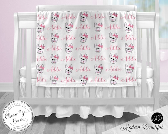 french bulldog baby blanket