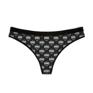 BNWO Sissy Panties - Schwarze Neue Welt Ordnung Submissive Dessous mit Spaten Graphik