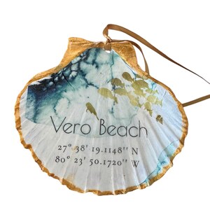 Décoration, Vero Beach, Floride, coquille Saint-Jacques, décoration de coquillages, cadeau d'hôtesse