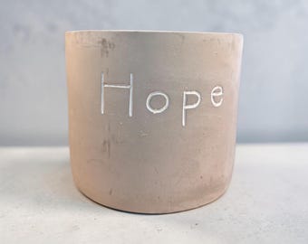Maceta de cemento de 6 pulgadas “Hope” – Maceta moderna minimalista y pesada