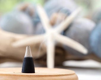 Conos de incienso en frasco (100 unidades): aroma de palo santo y cedro