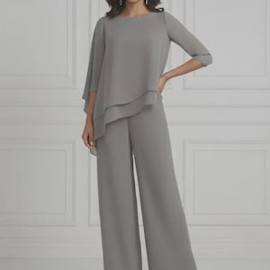 evening dress pants for women R&M Richards 8998W Plus Size Formal Pants Suit
