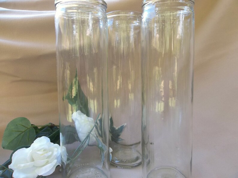 Tall Clear Glass Vase Glass Vase Crafts Wedding Etsy
