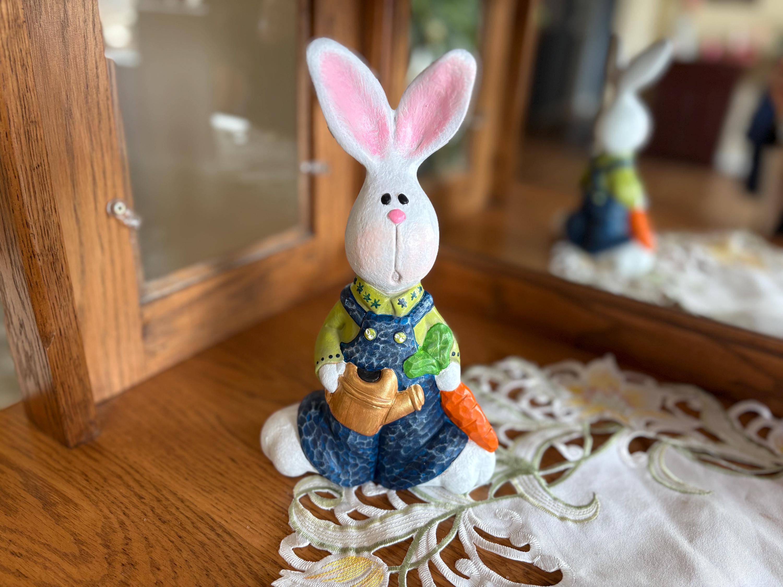 Fey Rabit Hand Painted, Ceramic Easter Bunny -easter Rabbit - Etsy