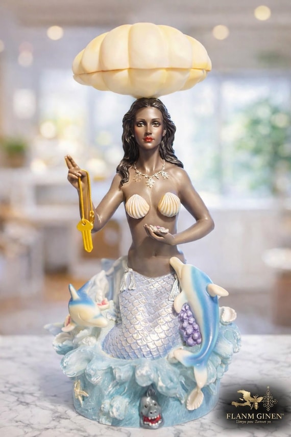 La Siren 14" Statue, Yemaya, Yemanja, Mami Wata, Orisha,  Mermaid