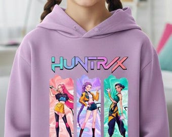 Trending Kpop Demon Hoodie - K Pop Anime Style Christmas Gift - Rumi K pop Viral Jumper -  k-pop Huntrix Sweatshirt - Birthday Gift