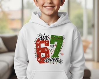 67 Christmas Jumper - Six Seven Sweatshirt, Family Christmas Jumper, 6-7 Meme - Viral TikTok Trend Tee - 67 Slang Graphic hoodie - 6 7 Top