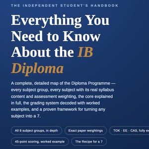 IB Diploma Guide | Complete IB Diploma Programme Handbook, All Subjects & Grading System | Printable Study PDF