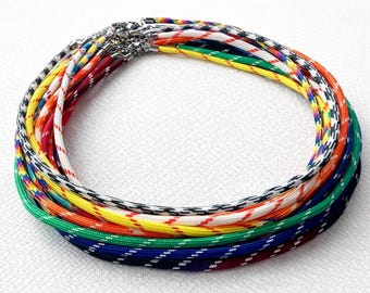 Colorful Paracord Necklace Bundle (2–20), Adjustable Cord Necklace, Custom Team Colors, Baseball Softball Team Gift, Bulk Player Necklaces
