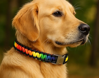 Collare per cani in paracord / Collare per cani resistente / Collare tattico fatto a mano per cani / Colori e taglie personalizzati