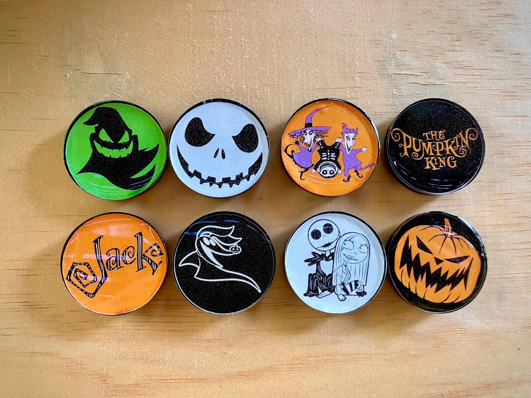 Spooky Halloween Resin Magnet Set • Pumpkin, Skull & Skeleton Designs ...