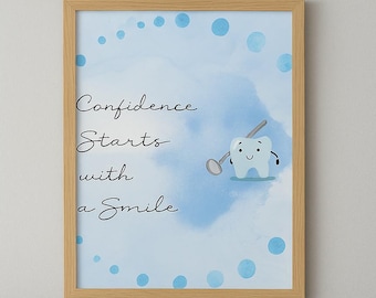 Dental Office Printable Decor - Motivational Dental Quote Poster (Instant Download)