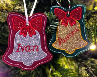 Personalized Christmas Ornament | Custom Embroidered Holiday Gift Tag