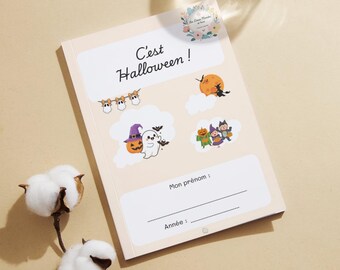 Mitt aktivitetshäfte - Det är Halloween - Personlig PDF-fil att skriva ut - På franska