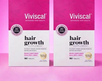 Viviscal Hair Growth Supplement for Women, Thicker Fuller Hair Support (2 Pack)