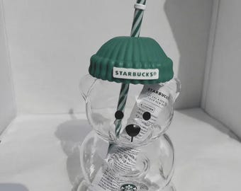Original Starbucks Bearista Limited Edition Bear Glass Cold Cup
