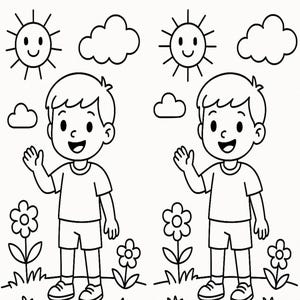 Spot the Difference Puzzle for Kids - Printable Activity - Fun & Educational Game PDF