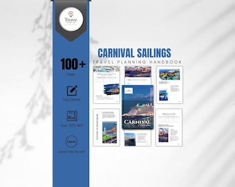 Carnival Sailing Planner 2026 | Editable Canva Cruise Travel Guide | Caribbean Cruise Vacation Planner for Families, Travel Agents & Groups