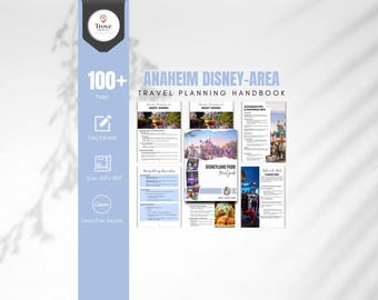 Anaheim Theme Park Handbook 2026 | Editable Canva Planning Guide | California Vacation Planner for Families, Solo Travelers & Agents