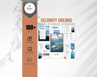 Celebrity Sailing Planner 2026 | Editable Canva Cruise Travel Guide | Luxury Cruise Vacation Planner for Mediterranean, Caribbean & Alaska
