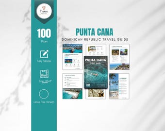 Punta Cana Travel Guide 2026 | Editable Canva Template | Dominican Republic Trip Planner for Families, Solo Travelers & Travel Agents