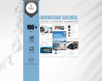 Norwegian Sailing Vacation Guide 2026 | Editable Canva Cruise Planner | Mediterranean & Europe Cruise Planner for Families and Travel Agents