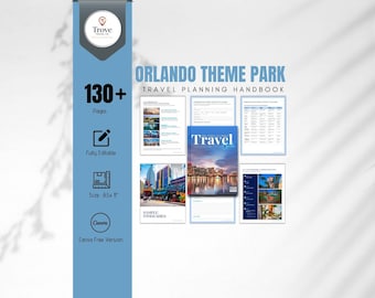 Orlando Theme Park Planner | Editable Canva Travel Guide | Florida Vacation Planner