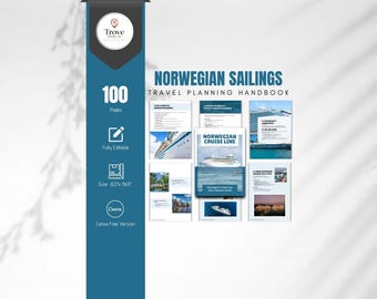 Norwegian Sailing Planner 2026 | Editable Canva Cruise Guide Freestyle Cruise Vacation Planner for Families, Solo Travelers & Travel Agents