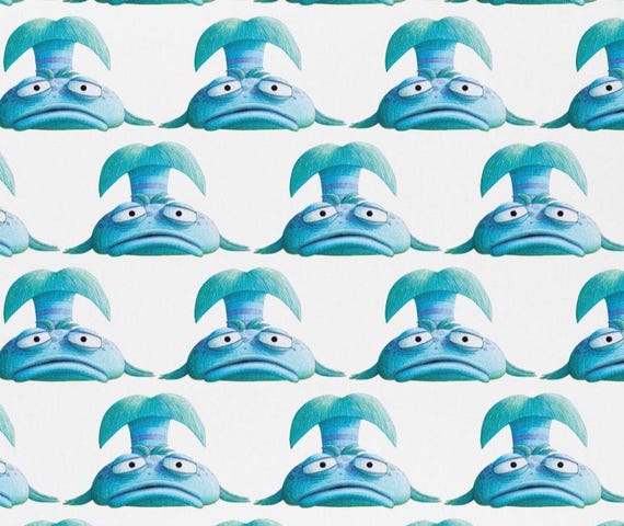 Pouty Fish Style Gift Wrap, Ocean Fish Wrapping Paper, Under the Sea Birthday Wrap, Whimsical Gift Wrap for Kids