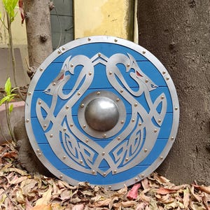 Medieval wooden 24 Inches Viking Round Shield Edition - 5