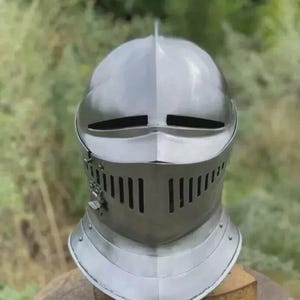 Close Armor Helmet Medieval Warrior 18 Gage Steel Knight Helmet