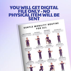 Micro Movements for Daily Mobility Poster PDF | Gentle Low Impact Seated & Standing Exercises Chart for Older Adults image 7