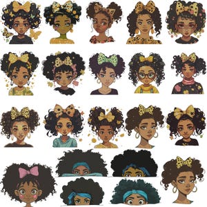 Black Girl Embroidery Design, Afro Woman Embroidery, African American Embroidery, Black Woman Embroidery, Machine Embroidery Design