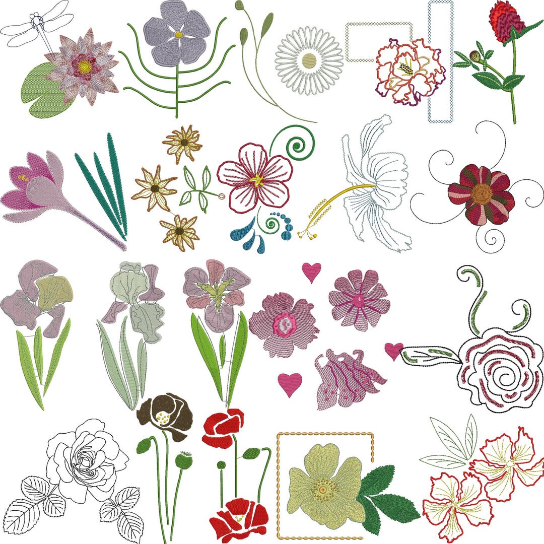 Flower Embroidery Design, Creative Flower Embroidery, Beauty Boho ...