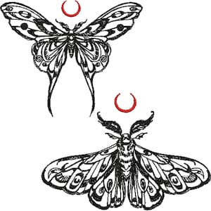 Butterfly Embroidery Design, Mystical Moth Embroidery, Two Tone Butterfly Embroidery, Pretty Butterfly, Mini Butterfly, Machine Embroidery