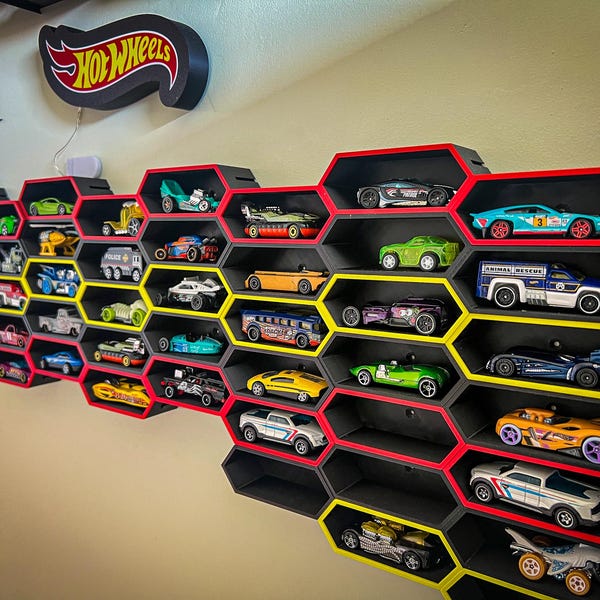 Hot Wheels Car Display Organizer – Wall Mounted Storage (5 Colors Available)