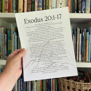 Ten Commandments Exodus 20:1-17 CSB Scripture Memorization Printable