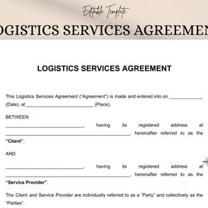 Mall för avtal om logistiktjänster, transportleveranskedjans kontrakt (PDF och DOC)