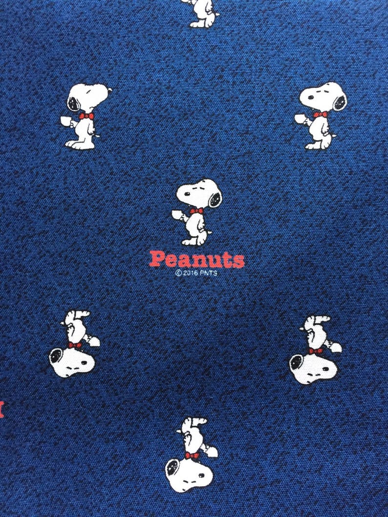 Manga Snoopy fabric blue colour One yard