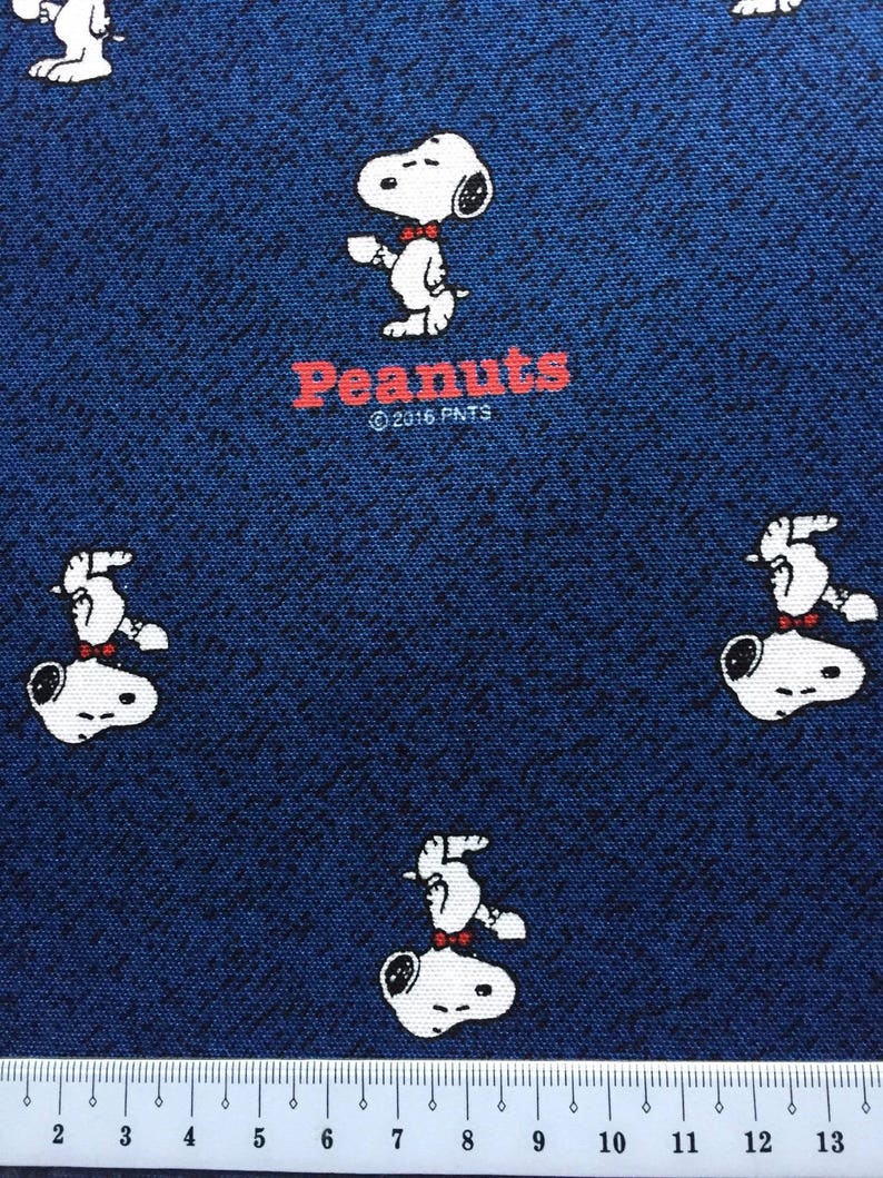 Manga Snoopy fabric blue colour One yard