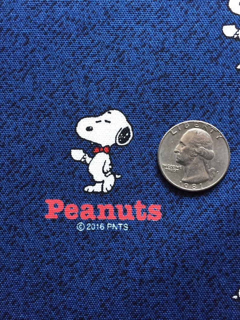 Manga Snoopy fabric blue colour One yard