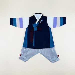 100 Day Baby Hanbok Rental | Baekil Korean Outfit | Saekdong Hanbok | Midnight Layers Purple
